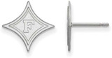Image of 10K White Gold Furman University Small Post Earrings by LogoArt