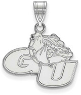 Image of 10K White Gold Gonzaga University Medium Pendant by LogoArt