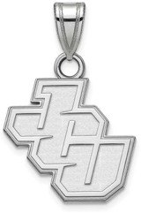 Image of 10K White Gold John Carroll University Small Pendant by LogoArt (1W001JCU)