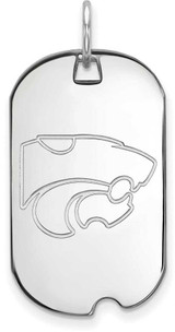 Image of 10K White Gold Kansas State University Small Dog Tag by LogoArt