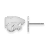 10K White Gold Kansas State University X-Small Post Earrings by LogoArt
