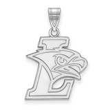 Image of 10K White Gold Lehigh University Large Pendant by LogoArt (1W002LHU)