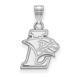 Image of 10K White Gold Lehigh University Small Pendant by LogoArt (1W001LHU)