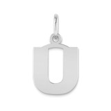 Image of 10K White Gold Letter U Initial Charm 10XNA1337W/U