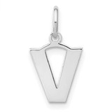 Image of 10K White Gold Letter V Initial Charm 10XNA1337W/V