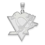 Image of 10k White Gold LogoArt NHL Pittsburgh Penguins XL Pendant