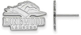 Image of 10K White Gold Longwood University Small Post Earrings by LogoArt