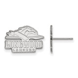 10K White Gold Longwood University Small Post Earrings by LogoArt