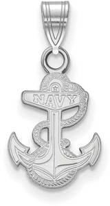 Image of 10K White Gold Navy Small Pendant by LogoArt
