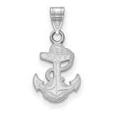 10K White Gold Navy Small Pendant by LogoArt