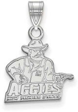 Image of 10K White Gold New Mexico State University Small Pendant by LogoArt
