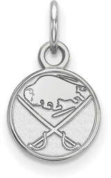 Image of 10K White Gold NHL Buffalo Sabres X-Small Pendant by LogoArt