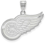 Image of 10K White Gold NHL Detroit Red Wings Large Pendant by LogoArt