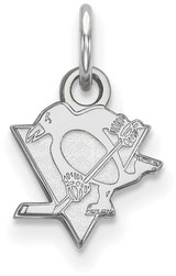Image of 10K White Gold NHL Pittsburgh Penguins X-Small Pendant by LogoArt