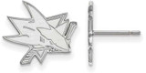 Image of 10K White Gold NHL San Jose Sharks Small Post Earrings by LogoArt