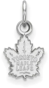 Image of 10K White Gold NHL Toronto Maple Leafs X-Small Pendant by LogoArt