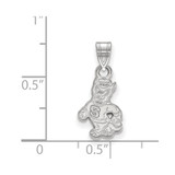 10K White Gold North Carolina State University Small Pendant by LogoArt 1W060NCS