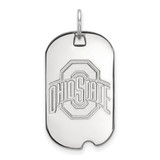 10K White Gold Ohio State University Small Dog Tag by LogoArt