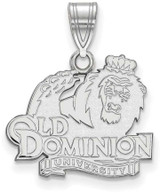 Image of 10K White Gold Old Dominion University Medium Pendant by LogoArt (1W003ODU)