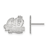 10K White Gold Old Dominion University Small Post Earrings by LogoArt