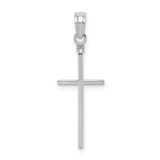 Image of 10K White Gold Polished Cross Pendant 10C3783W