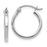 Image of 16mm 10k White Gold Polished Hoop Earrings 10LE395