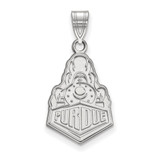 10K White Gold Purdue Large Pendant by LogoArt (1W039PU)