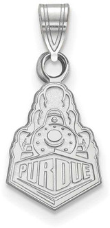 Image of 10K White Gold Purdue Small Pendant by LogoArt (1W037PU)