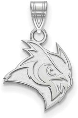 Image of 10K White Gold Rice University Small Pendant by LogoArt (1W005WMR)