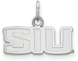 Image of 10K White Gold Southern Illinois University X-Small Pendant by LogoArt 1W001SIU