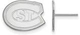 Image of 10K White Gold St. Cloud State Small Post Earrings by LogoArt