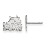 10K White Gold Texas Christian University X-Small Post Earrings by LogoArt