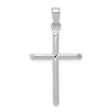Image of 10k White Gold Tubular Cross Pendant
