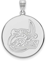 Image of 10K White Gold U of North Carolina at Charlotte XL Disc Pendant by LogoArt
