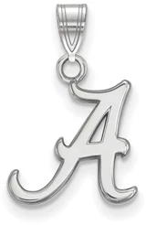 Image of 10K White Gold University of Alabama Small Pendant by LogoArt (1W002UAL)