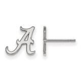 10K White Gold University of Alabama X-Small Post Earrings by LogoArt (1W008UAL)