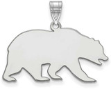 Image of 10K White Gold University of California Berkeley Large Pendant LogoArt 1W027UCB