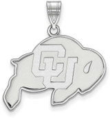 Image of 10K White Gold University of Colorado Large Pendant by LogoArt (1W004UCO)