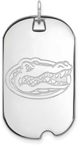 Image of 10K White Gold University of Florida Large Dog Tag by LogoArt