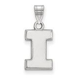 10K White Gold University of Illinois Small Pendant by LogoArt (1W002UIL)