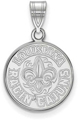 Image of 10K White Gold University of Louisiana at Lafayette Medium Pendant by LogoArt