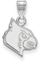 Image of 10K White Gold University of Louisville Small Pendant by LogoArt (1W040UL)
