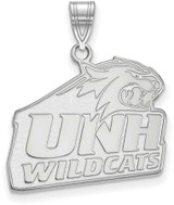 Image of 10K White Gold University of New Hampshire Large Pendant by LogoArt (1W004UNH)