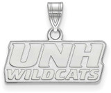 Image of 10K White Gold University of New Hampshire Small Pendant by LogoArt (1W013UNH)