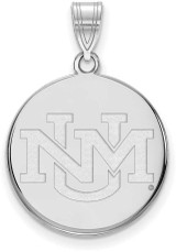 Image of 10K White Gold University of New Mexico Large Pendant by LogoArt (1W006UNM)