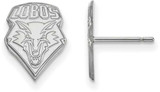 Image of 10K White Gold University of New Mexico Small Post Earrings by LogoArt
