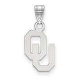 10K White Gold University of Oklahoma Small Pendant by LogoArt