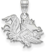 Image of 10K White Gold University of South Carolina Small Pendant by LogoArt (1W044USO)