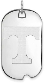 Image of 10K White Gold University of Tennessee Large Dog Tag by LogoArt