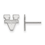 10K White Gold University of Virginia X-Small Post Earrings by LogoArt 1W008UVA